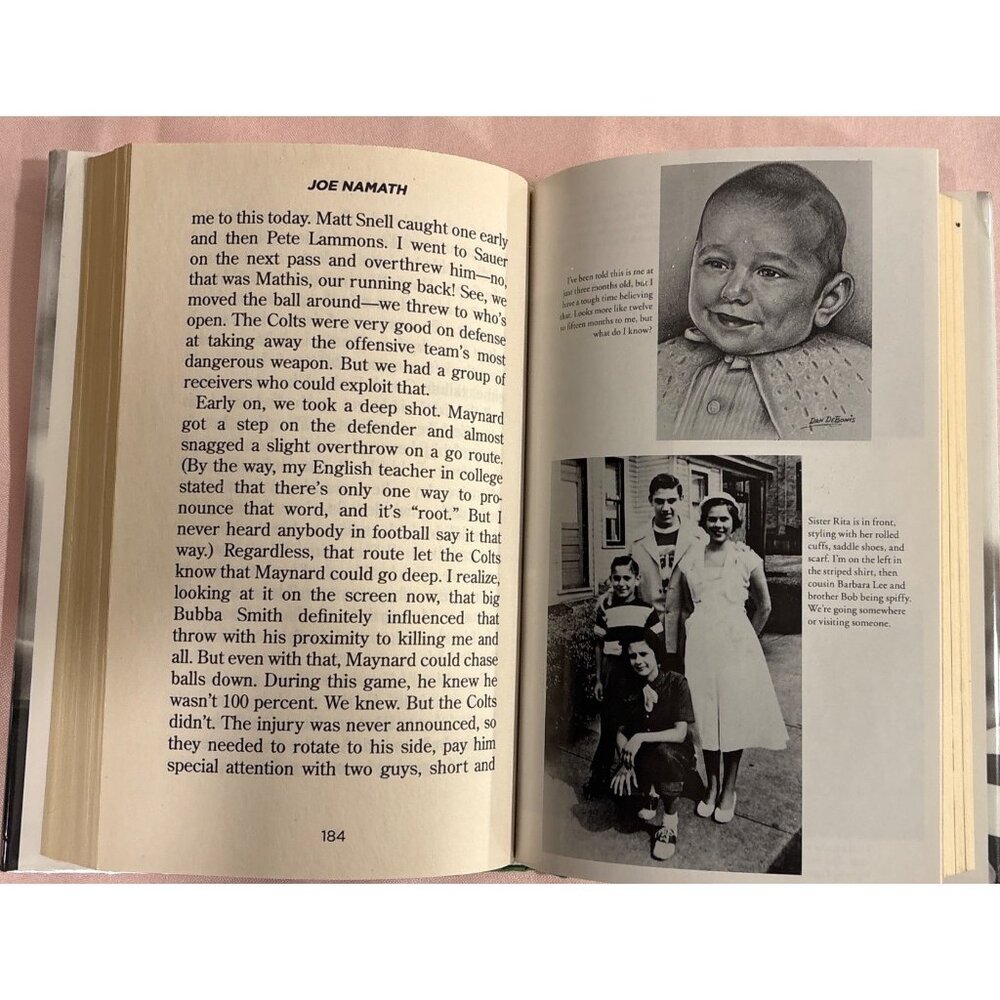 Joe Namath All The Way: My Life In Four Quarters Hardcover Large Print Biography - Picture 4 of 11
